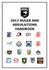 2017 RULES AND REGULATIONS HANDBOOK