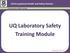 UQ Laboratory Safety Training Module