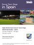 High-Performance Soccer Team Stage Motril (Granada) Spain Informa<on Brochure