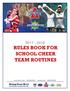 RULES BOOK FOR SCHOOL CHEER TEAM ROUTINES