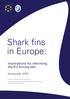 Shark fins in Europe: