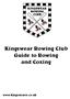 Kingswear Rowing Club Guide to Rowing and Coxing