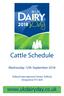 Cattle Schedule.   Wednesday 12th September Telford International Centre, Telford, Shropshire TF3 4JH