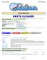 Safety Data Sheet PARTS CLEANER. HMIS Hazard Rating. 0 = Insignificant 1 = Slight 2 = Moderate 3 = High 4 = Extreme