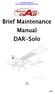 Brief Maintenance Manual DAR-Solo