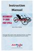 Instruction Manual. Recumbent TP-3000 Foot Cycle. (Part #: 50-FC-3000)