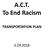 A.C.T. To End Racism TRANSPORTATION PLAN