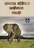 South Africa Service Tour Itinerary