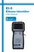 EI-5 Ethane Identifier. User Manual