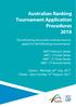 Australian Ranking Tournament Application Procedures 2018