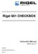 Rigel 601 CHECKBOX. Instruction Manual. 348A551 Issue 2.0. April Seaward Electronic Ltd. Issue 2.0