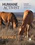 EQUINES ALL EYES ON IN THIS ISSUE WORKING TO END HORSE SLAUGHTER AND SORING JULY / AUGUST 2015