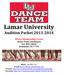 Lamar University Audition Packet