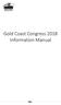 Gold Coast Congress 2018 Information Manual