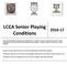 LCCA Senior Playing Conditions