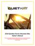 2018 QuietKat Electric Mountain Bike Owner s Manual