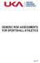 GENERIC RISK ASSESSMENTS FOR SPORTSHALL ATHLETICS