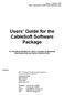 Users Guide for the CableSoft Software Package