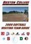 TABLE OF CONTENTS. Boston College Softball 1