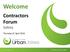 Welcome. Contractors Forum Safety. Thursday 21 April Queensland Urban Utilities