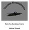 Basic Sea Kayaking Course. Student Manual