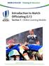 Introduction to Match Officiating (L1)
