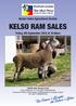 KELSO RAM SALES. The Future s Bright, the Future s Blue. Border Union Agricultural Society. Friday, 9th September 2016 at 10.00am