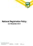 National Registration Policy