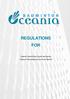 REGULATIONS FOR. Oceania Teams Event (Junior and Senior) Oceania Championships (Junior and Senior)
