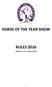 HORSE OF THE YEAR SHOW RULES 2016