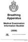 Breathing Apparatus Medical Examination Information Booklet (2008)