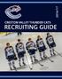 2016/17 CRESTON VALLEY THUNDER CATS RECRUITING GUIDE
