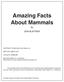 Amazing Facts About Mammals