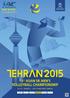 DRAWING OF LOTS. 18th Asian Sr. Men's Volleyball Championship Tehran, Iran 31 July-8August, 2015