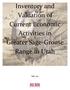 Inventory and Valuation of Current Economic Activities in Greater Sage-Grouse Range in Utah