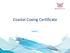 Coastal Coxing Certificate. Level 1