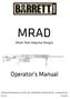 MRAD. Operator s Manual. (Multi-Role Adaptive Design) PO Box 1077 Murfreesboro, TN USA / / FAX /