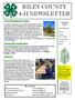 RILEY COUNTY 4-H NEWSLETTER