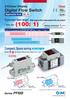 (100: 1) Expanded flow range! Compact, Space saving. 2-Colour Display Digital Flow Switch Applicable fluid. Series PFMB. Air, N2