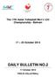 The 17th Asian Volleyball Men s U20 Championship - Bahrain October 2014 DAILY BULLETIN NO October 2014 THIS IS VOLLEYBALL