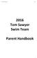2016 Tom Sawyer Swim Team Parent Handbook