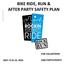 BIKE RIDE, RUN & AFTER PARTY SAFETY PLAN