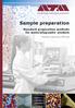 Sample preparation Standard preparation methods for materialographic analysis