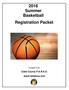 2018 Summer Basketball Registration Packet