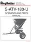 S-ATV-180-U OPERATION AND PARTS MANUAL