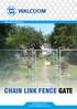 CHAIN LINK FENCE GATE