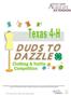 Texas 4-H Duds to Dazzle Clothing & Textile Competition Handbook