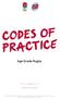 CODES OF PRACTICE. Age Grade Rugby. Summer 2018 Version 3