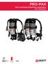 PRO-PAK. Self-contained Breathing Apparatus User Instructions. AS/NZS1716 : 2003 Lic SAI Global