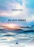 PV-ECO SERIES. High velocity pressure/vacuum valves MARINE LIFE WITHOUT FOOTPRINTS